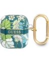 Case Guess GUA2HHFLN Apple AirPods grün/green Flower Strap Collection