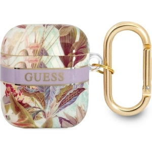 Kup Etui Guess GUA2HHFLU Apple AirPods violet/colecția Flower Strap - GUE1744PRP - {ean13} - Sklep Home Screen