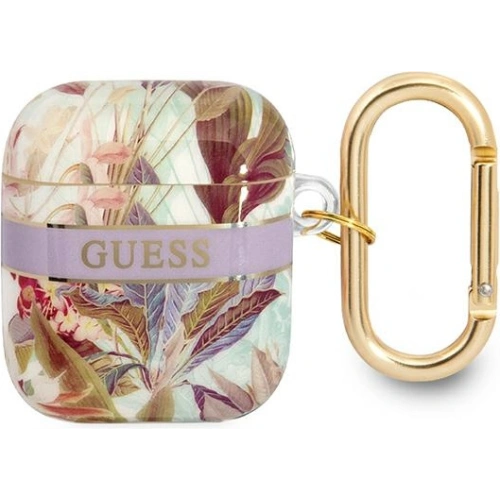 Kup Etui Guess GUA2HHFLU Apple AirPods violet/colecția Flower Strap - GUE1744PRP - {ean13} - Sklep Home Screen