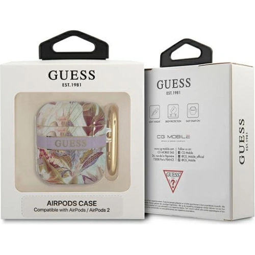 Kup Etui Guess GUA2HHFLU Apple AirPods violet/colecția Flower Strap - GUE1744PRP - {ean13} - Sklep Home Screen