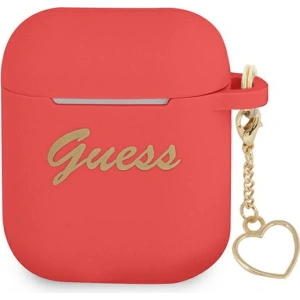 Kup Etui Guess GUA2LSCHSR Apple AirPods roșu/red Silicon Charm Heart Collection - GUE1745RED - {ean13} - Sklep Home Screen
