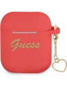 Etui Guess GUA2LSCHSR Apple AirPods roșu/red Silicon Charm Heart Collection