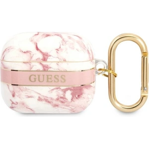 Kup Etui Guess GUA3HCHMAP Apple AirPods 3 różowy/pink Marble Strap Collection - GUE1747PNK - {ean13} - Sklep Home Screen