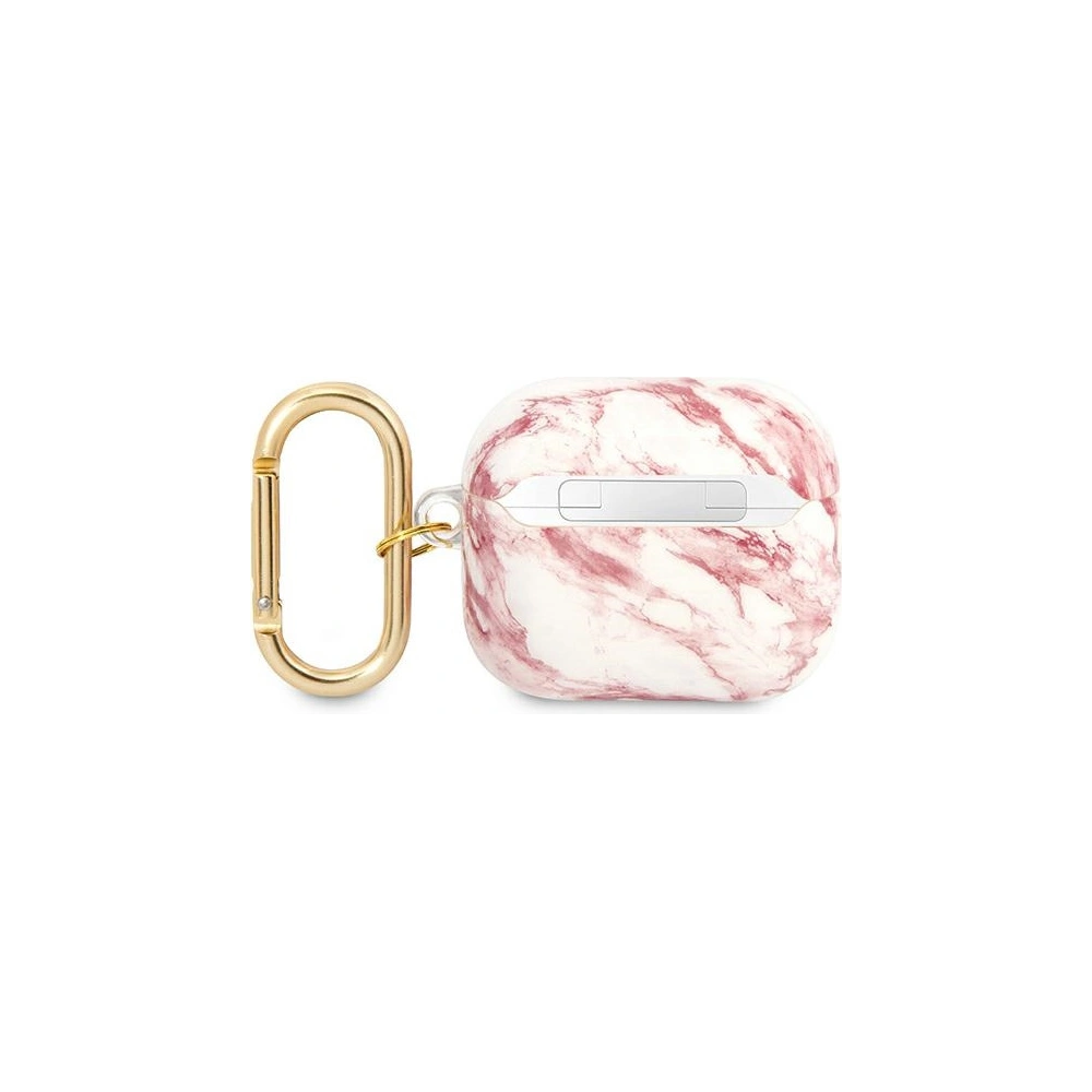 Etui Guess GUA3HCHMAP Apple AirPods 3 różowy/pink Marble Strap Collection