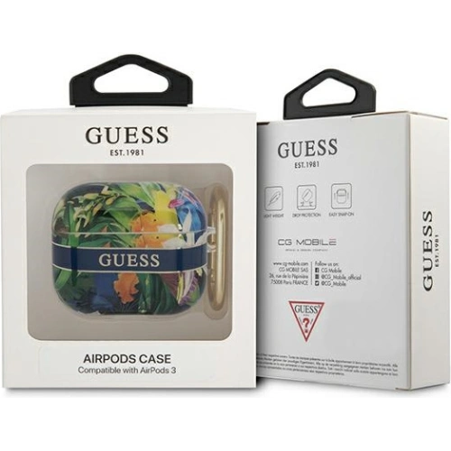 Kup Etui Guess GUA3HHFLB Apple AirPods 3 niebieski/blue Flower Strap Collection - GUE1748BLU - {ean13} - Sklep Home Screen