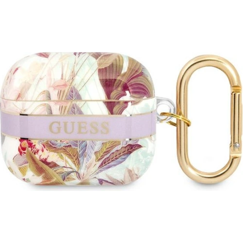 Kup Etui Guess GUA3HHFLU Apple AirPods 3 violet/colecția Flower Strap - GUE1750PRP - {ean13} - Sklep Home Screen