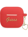 Etui Guess GUA3LSCHSR Apple AirPods 3 piros/szilikon charm szív kollekció