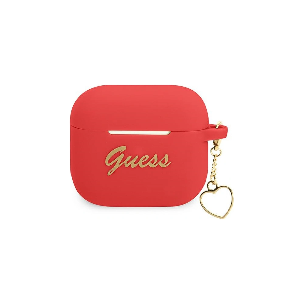 Etui Guess GUA3LSCHSR Apple AirPods 3 czerwony/red Silicone Charm Heart Collection