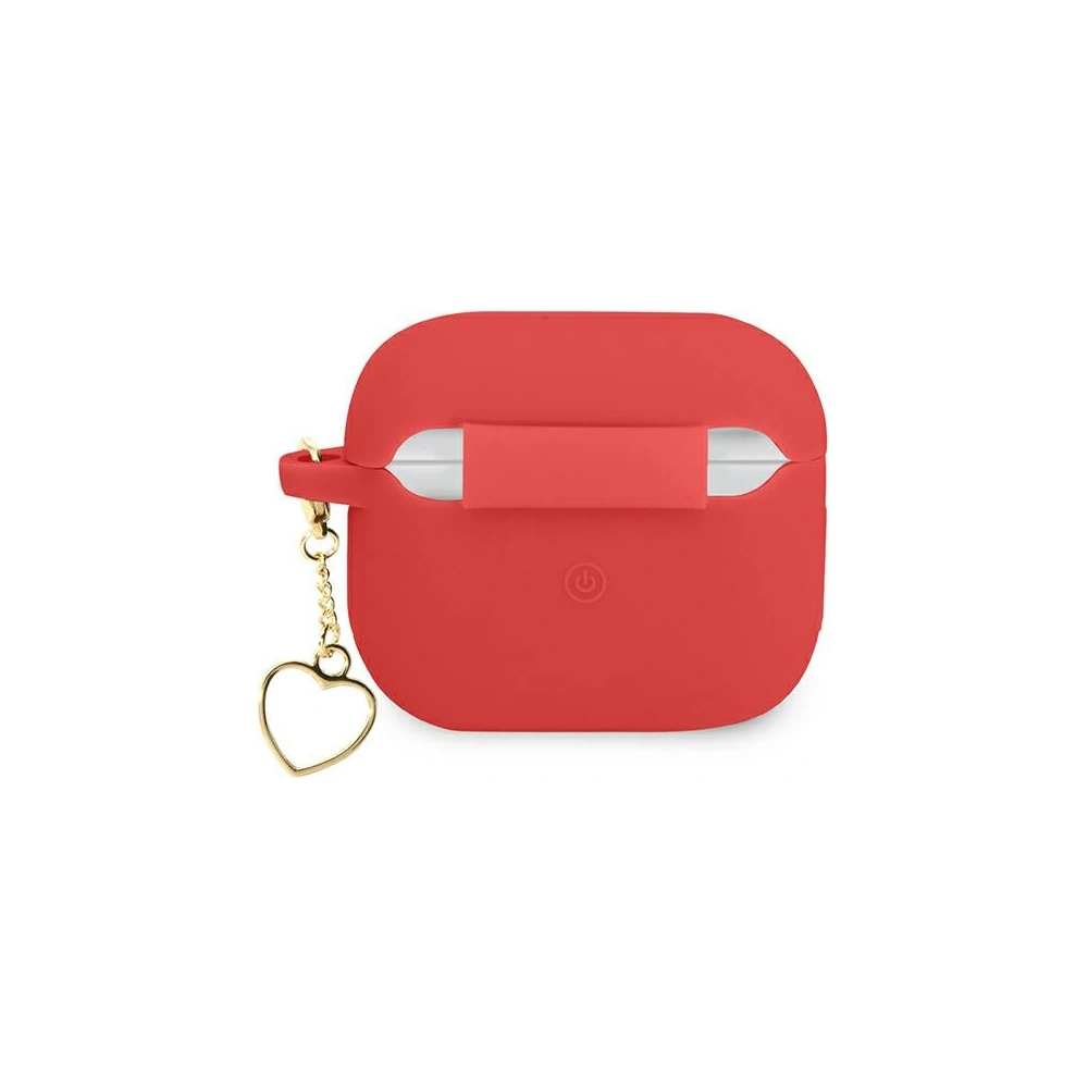 Etui Guess GUA3LSCHSR Apple AirPods 3 czerwony/red Silicone Charm Heart Collection