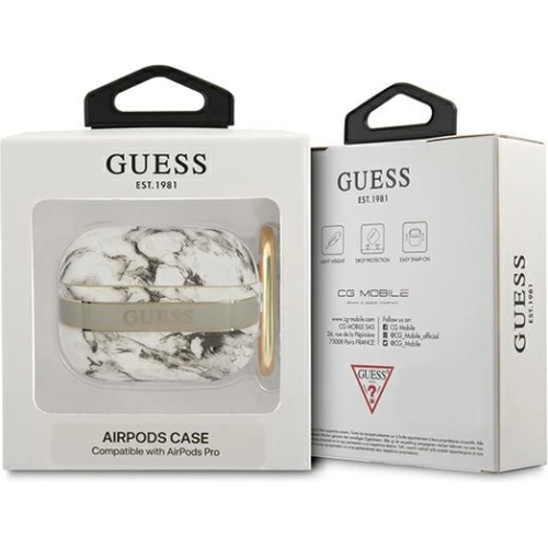 Kup Etui Guess GUAPHCHMAG Apple AirPods Pro szary/grey Marble Strap Collection - GUE1753GRY - {ean13} - Sklep Home Screen