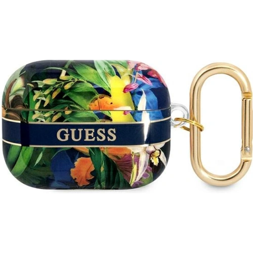 Kup Etui Guess GUAPHHFLB Apple AirPods Pro albastru/blue Flower Strap Collection - GUE1755BLU - {ean13} - Sklep Home Screen