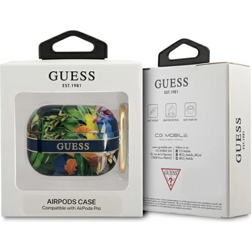 Kup Etui Guess GUAPHHFLB Apple AirPods Pro niebieski/blue Flower Strap Collection - GUE1755BLU - {ean13} - Sklep Home Screen