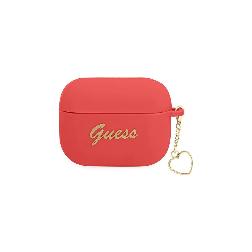 Etui Guess GUAPLSCHSR Apple AirPods 3 czerwony/red Silicone Charm Heart Collection