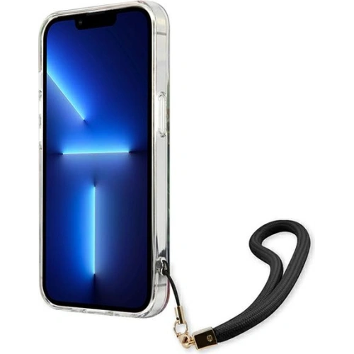 Kup Case Guess GUHCP13LHFLSB Apple iPhone 13 Pro blau/hardcase Flower Strap - GUE1759BLU - {ean13} - Sklep Home Screen