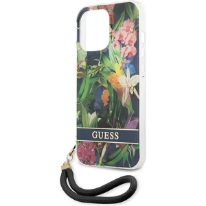 Etui Guess GUHCP13LHFLSB Apple iPhone 13 Pro niebieski/blue hardcase Flower Strap