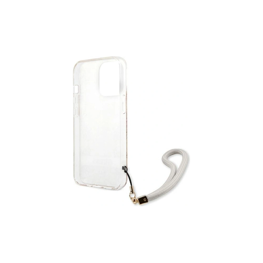 Etui Guess GUHCP13LHFLSD Apple iPhone 13 Pro złoty/gold hardcase Flower Strap