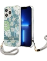 Case Guess GUHCP13LHFLSN Apple iPhone 13 Pro grün/green Hardcase Flower Strap
