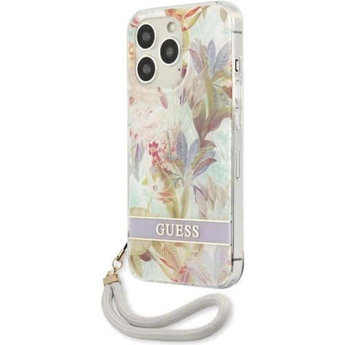 Kup Etui Guess GUHCP13LHFLSU Apple iPhone 13 Pro violet/hardcase cu model de flori Strap - GUE1762PRP - {ean13} - Sklep Home Screen