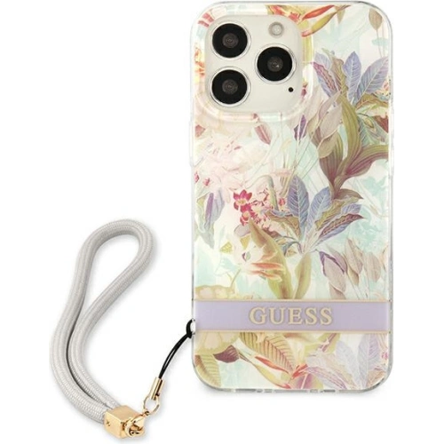 Kup Etui Guess GUHCP13LHFLSU Apple iPhone 13 Pro fialové/purple hardcase Flower Strap - GUE1762PRP - {ean13} - Sklep Home Screen