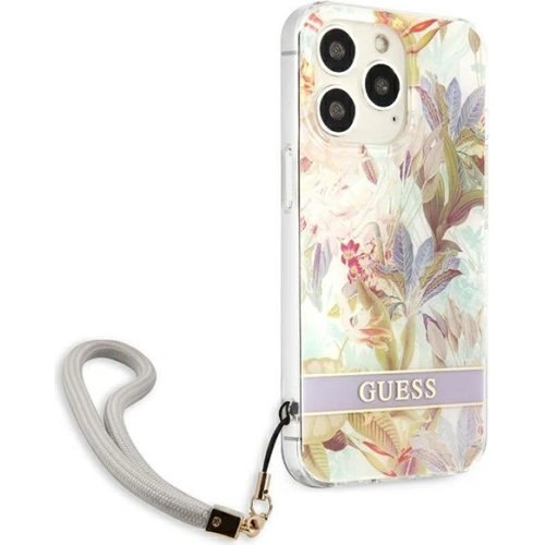 Kup Etui Guess GUHCP13LHFLSU Apple iPhone 13 Pro violet/hardcase cu model de flori Strap - GUE1762PRP - {ean13} - Sklep Home Screen