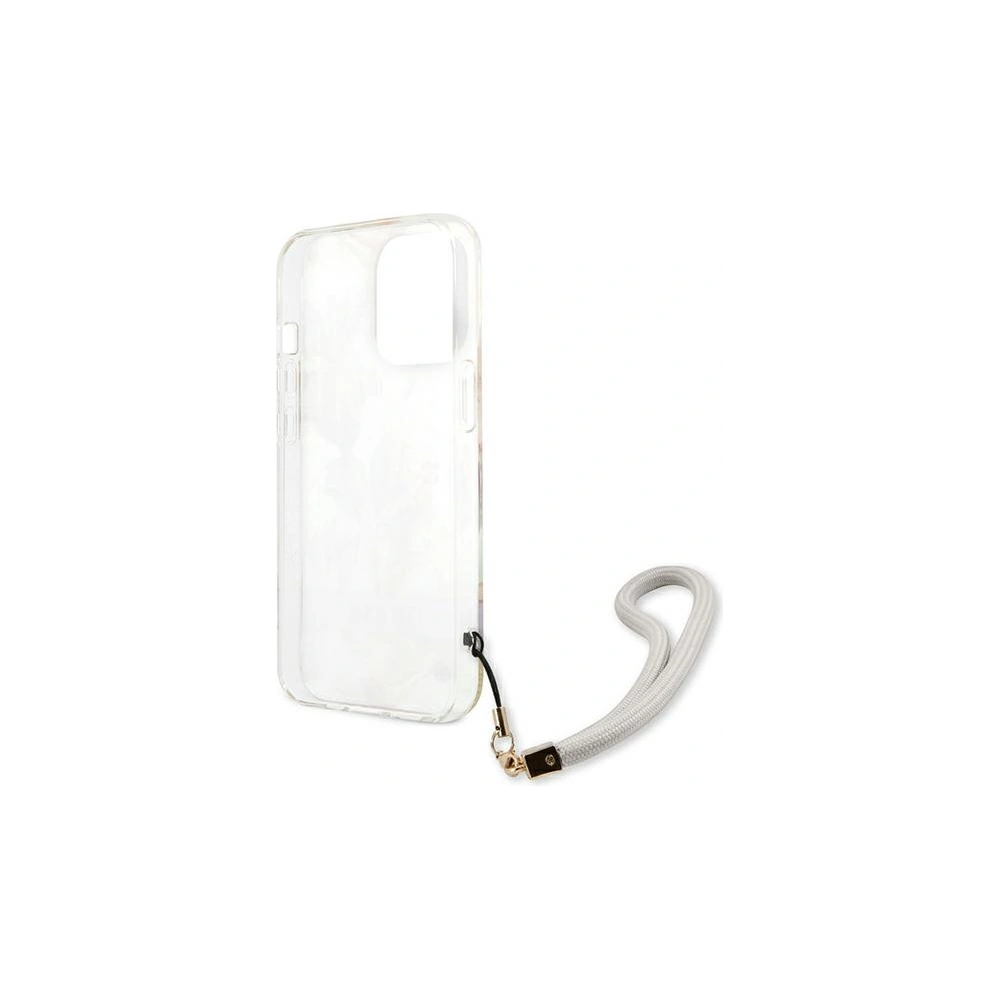 Etui Guess GUHCP13LHFLSU Apple iPhone 13 Pro fioletowy/purple hardcase Flower Strap