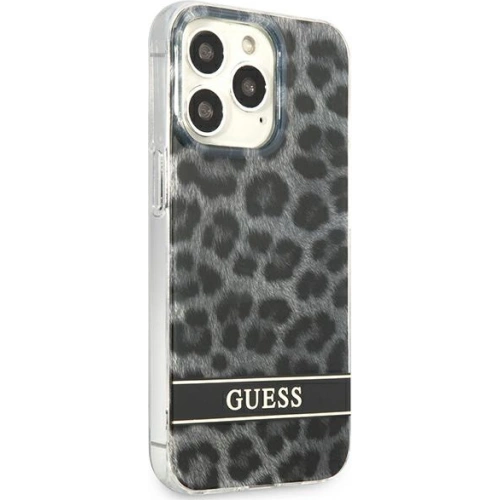 Buy Guess GUHCP13LHSLEOK Apple iPhone 13 Pro grey hardcase Leopard - GUE1763GRY - {ean13} - Home Screen Store Europe