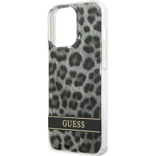 Buy Guess GUHCP13LHSLEOK Apple iPhone 13 Pro grey hardcase Leopard - GUE1763GRY - {ean13} - Home Screen Store Europe
