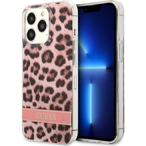 Kup Etui Guess GUHCP13LHSLEOP Apple iPhone 13 Pro różowy/pink hardcase Leopard - GUE1764PNK - {ean13} - Sklep Home Screen