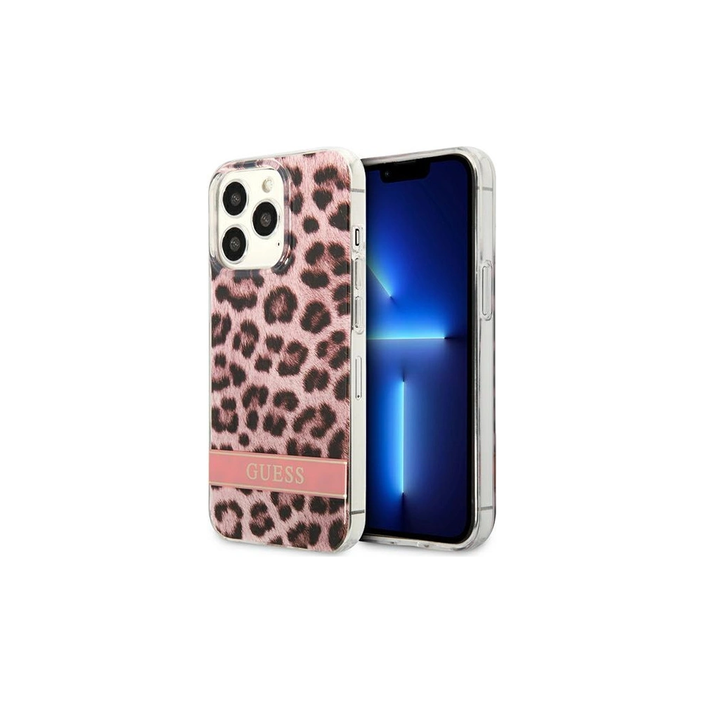 Etui Guess GUHCP13LHSLEOP Apple iPhone 13 Pro różowy/pink hardcase Leopard