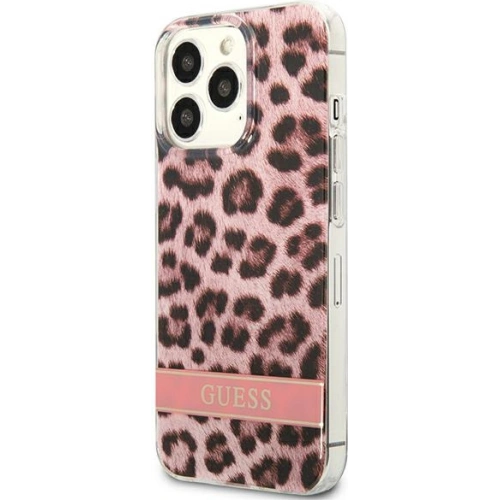 Kup Etui Guess GUHCP13LHSLEOP Apple iPhone 13 Pro różowy/pink hardcase Leopard - GUE1764PNK - {ean13} - Sklep Home Screen