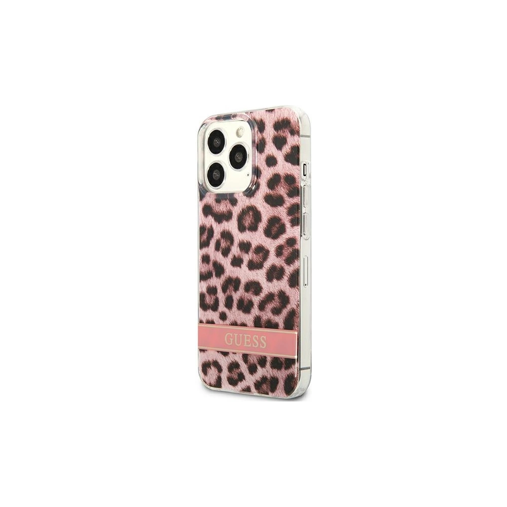 Etui Guess GUHCP13LHSLEOP Apple iPhone 13 Pro różowy/pink hardcase Leopard