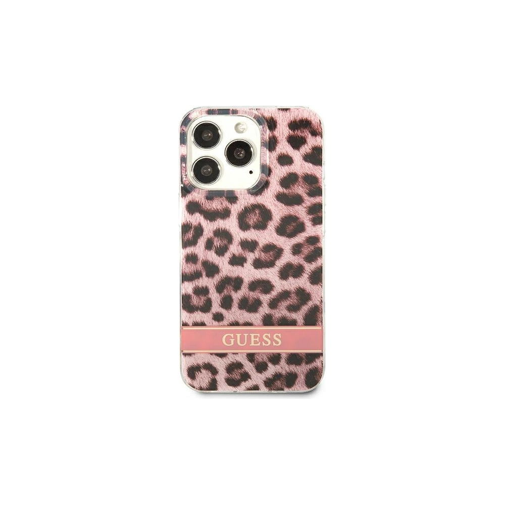 Etui Guess GUHCP13LHSLEOP Apple iPhone 13 Pro różowy/pink hardcase Leopard