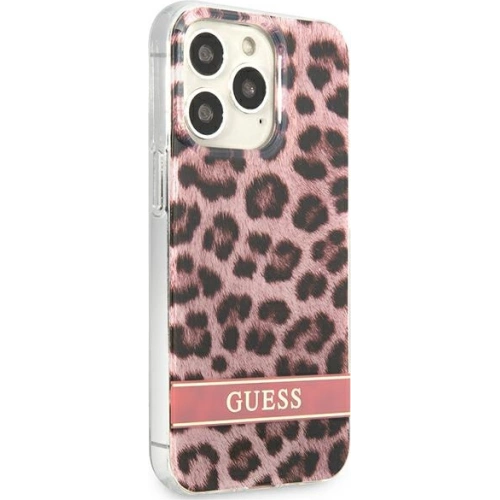 Kup Etui Guess GUHCP13LHSLEOP Apple iPhone 13 Pro różowy/pink hardcase Leopard - GUE1764PNK - {ean13} - Sklep Home Screen