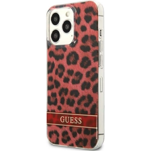 Etui Guess GUHCP13LHSLEOR Apple iPhone 13 Pro czerwony/red hardcase Leopard