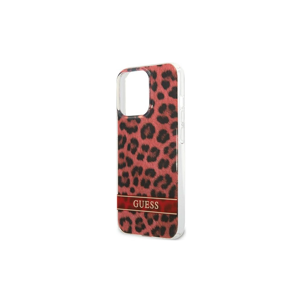 Etui Guess GUHCP13LHSLEOR Apple iPhone 13 Pro czerwony/red hardcase Leopard