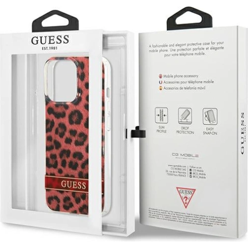 Kup Etui Guess GUHCP13LHSLEOR Apple iPhone 13 Pro piros/red hardcase Leopard - GUE1765RED - {ean13} - Sklep Home Screen