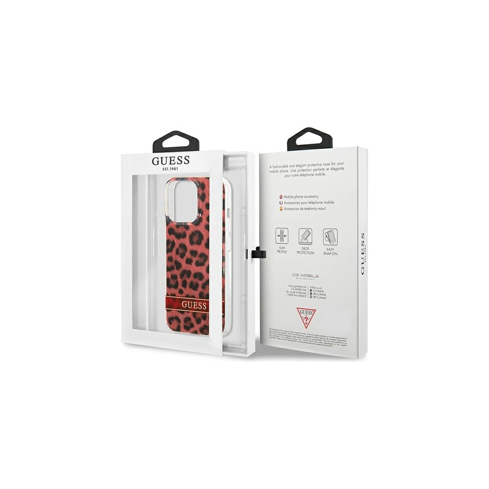 Etui Guess GUHCP13LHSLEOR Apple iPhone 13 Pro czerwony/red hardcase Leopard