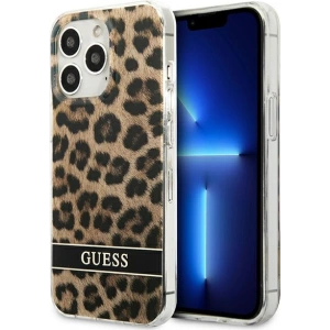 Etui Guess GUHCP13LHSLEOW Apple iPhone 13 Pro brązowy/brown hardcase Leopard