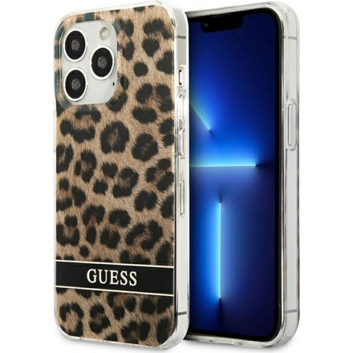 Buy Guess GUHCP13LHSLEOW Apple iPhone 13 Pro brown hardcase Leopard - GUE1766BR - {ean13} - Home Screen Store Europe