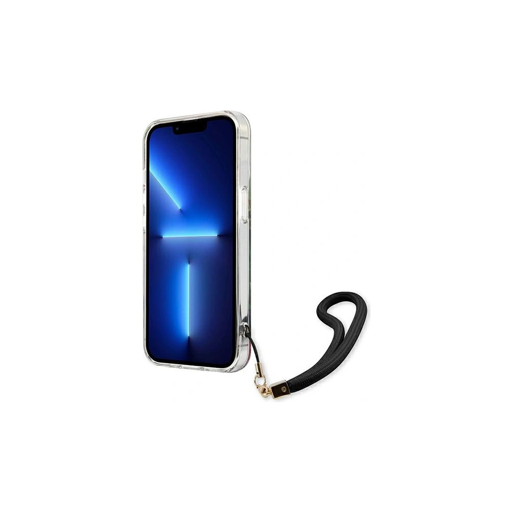 Etui Guess GUHCP13MHFLSB Apple iPhone 13 niebieski/blue hardcase Flower Strap