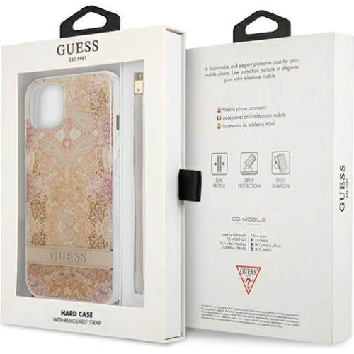 Kup Etui Guess GUHCP13MHFLSD Apple iPhone 13 złoty/gold hardcase Flower Strap - GUE1768GLD - {ean13} - Sklep Home Screen