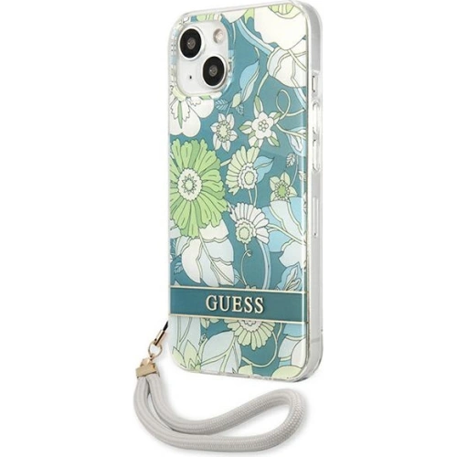 Buy Guess GUHCP13MHFLSN Apple iPhone 13 green hardcase Flower Strap - GUE1769GRN - {ean13} - Home Screen Store Europe