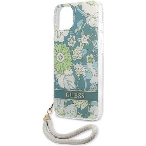 Buy Guess GUHCP13MHFLSN Apple iPhone 13 green hardcase Flower Strap - GUE1769GRN - {ean13} - Home Screen Store Europe