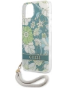 Buy Guess GUHCP13MHFLSN Apple iPhone 13 green hardcase Flower Strap - GUE1769GRN - {ean13} - Home Screen Store Europe