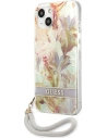 Buy Guess GUHCP13MHFLSU Apple iPhone 13 purple hardcase Flower Strap - GUE1770PRP - {ean13} - Home Screen Store Europe