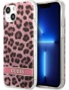 Guess GUHCP13MHSLEOP Apple iPhone 13 pink hardcase Leopard