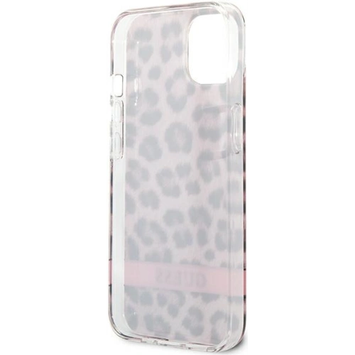 Buy Guess GUHCP13MHSLEOP Apple iPhone 13 pink hardcase Leopard - GUE1771PNK - {ean13} - Home Screen Store Europe