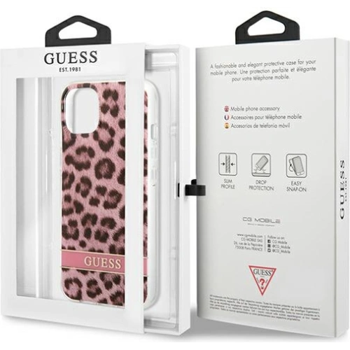 Buy Guess GUHCP13MHSLEOP Apple iPhone 13 pink hardcase Leopard - GUE1771PNK - {ean13} - Home Screen Store Europe