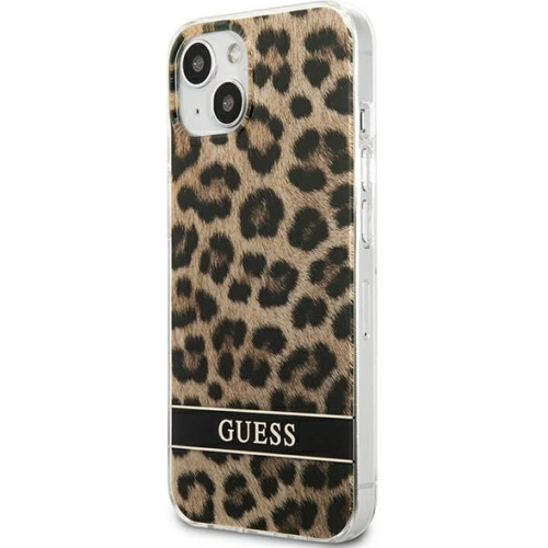 Buy Guess GUHCP13MHSLEOW Apple iPhone 13 brown hardcase Leopard - GUE1772BR - {ean13} - Home Screen Store Europe