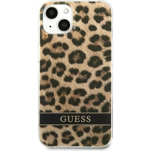Buy Guess GUHCP13MHSLEOW Apple iPhone 13 brown hardcase Leopard - GUE1772BR - {ean13} - Home Screen Store Europe
